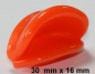 Preview: Sicherheitsnase 30 x 16 mm Schnabel hart orange glänzend mit Sicherheitsscheibe