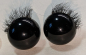 Preview: 1 Paar Sicherheitsaugen 18 mm Teddy schwarz durchgefärbt mit Wimpern
