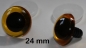 Preview: 1 Paar Sicherheitsaugen transparent durchgefärbt honig