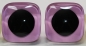 Preview: 1 Paar Sicherheitsaugen trapezoid rosa 24 mm quadratisch