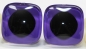Preview: 1 Paar Sicherheitsaugen trapezoid violett 24 mm quadratisch