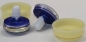 Preview: 1 Paar Sicherheitsaugen trapezoid ultramarin blau metallic 25 mm Katze Drache weiße Pupille