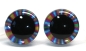 Preview: 1 Paar Sicherheitsaugen trapezoid bunt gestreift 25 mm