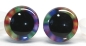 Preview: 1 Paar Sicherheitsaugen trapezoid bunt 25 mm