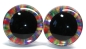 Preview: 1 Paar Sicherheitsaugen trapezoid bunt 25 mm