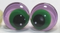 Preview: 1 Paar Sicherheitsaugen trapezoid 25 mm Froschaugen-Pupille rosa