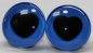 Preview: 1 Paar Sicherheitsaugen trapezoid 25 mm blau herzförmige Pupille schwarz