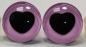 Preview: 1 Paar Sicherheitsaugen trapezoid 25 mm rosa herzförmige Pupille schwarz