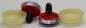 Preview: 1 Paar Sicherheitsaugen trapezoid 25 mm rot herzförmige Pupille schwarz
