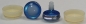 Preview: 1 Paar Sicherheitsaugen trapezoid 25 mm blau metallic nachtleuchtende Pupille