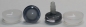 Preview: 1 Paar Sicherheitsaugen trapezoid 20 mm grau nachtleuchtende Pupille