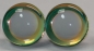 Preview: 1 Paar Sicherheitsaugen trapezoid 25 mm multi schimmernd Nr. 08 mit nachtleuchtender Pupille