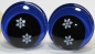 Preview: 1 Paar Sicherheitsaugen trapezoid 25 mm Schneeflocken-Pupille dunkelblau