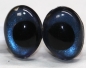 Preview: 1 Paar Sicherheitsaugen tropfenförmig blauschwarz metallic 12 mm x 9,2 mm Schielaugen