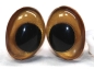 Preview: 1 Paar Sicherheitsaugen tropfenförmig gold metallic 12 mm x 9,2 mm Schielaugen