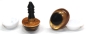 Preview: 1 Paar Sicherheitsaugen tropfenförmig gold metallic 12 mm x 9,2 mm Schielaugen