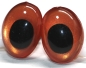 Preview: 1 Paar Sicherheitsaugen tropfenförmig orangegold metallic 17,4 mm x 13 mm Schielaugen