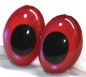 Preview: 1 Paar Sicherheitsaugen tropfenförmig rotviolett metallic 17,4 mm x 13 mm Schielaugen