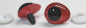 Preview: Sicherheitsaugen tropfenförmig rot metallic 17 mm x 20 mm 4