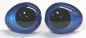 Preview: 1 Paar Sicherheitsaugen tropfenförmig blau metallic 17 mm x 20 mm