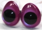 Preview: 1 Paar Sicherheitsaugen tropfenförmig blauviolett metallic 13 mm x 16 mm