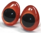 Preview: 1 Paar Sicherheitsaugen tropfenförmig orangegold metallic 17 mm x 20 mm