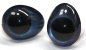Preview: 1 Paar Sicherheitsaugen tropfenförmig blauschwarz metallic 17 mm x 20 mm