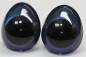 Preview: 1 Paar Sicherheitsaugen tropfenförmig blauschwarz metallic 22 mm x 26 mm