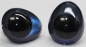 Preview: 1 Paar Sicherheitsaugen tropfenförmig blauschwarz metallic 22 mm x 26 mm