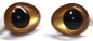 Preview: 1 Paar Sicherheitsaugen tropfenförmig dunkelgold metallic 13 mm x 16 mm