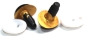 Preview: 1 Paar Sicherheitsaugen tropfenförmig dunkelgold metallic 13 mm x 16 mm