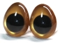 Preview: 1 Paar Sicherheitsaugen tropfenförmig dunkelgold metallic 17 mm x 20 mm