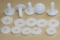 Preview: 20 mm Sicherheits-Gelenke Teddygelenke Gelenkscheiben weiß 5er Set