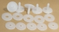 Preview: 30 mm Sicherheits-Gelenke Teddygelenke Gelenkscheiben weiß 5er Set