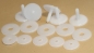 Preview: 35 mm Sicherheits-Gelenke Teddygelenke Gelenkscheiben weiß 5er Set