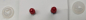 Preview: Sicherheitsaugen silber metallic rote Pupille schielend mit Wimpern trapezoid 14 mm 2