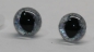 Preview: Sicherheitsaugen Katze Drache Unikat Glitter silber 12 mm