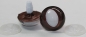 Preview: 1 Paar Sicherheitsaugen braun metallic 24 mm Katze Drache weiße Pupille