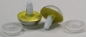 Preview: 1 Paar Sicherheitsaugen lemon metallic 24 mm Katze Drache weiße Pupille