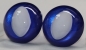 Preview: 1 Paar Sicherheitsaugen ultramarin blau metallic 24 mm Katze Drache weiße Pupille