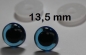 Preview: 1 Paar Sicherheitsaugen transparent durchgefärbt blau