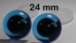 Preview: 1 Paar Sicherheitsaugen transparent durchgefärbt blau