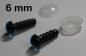 Preview: 1 Paar Sicherheitsaugen transparent durchgefärbt blau
