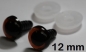 Preview: 1 Paar Sicherheitsaugen transparent durchgefärbt rotbraun