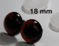 Preview: 1 Paar Sicherheitsaugen transparent durchgefärbt rotbraun