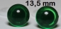 Preview: 1 Paar Sicherheitsaugen transparent durchgefärbt tiefgrün