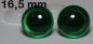 Preview: 1 Paar Sicherheitsaugen transparent durchgefärbt tiefgrün