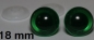 Preview: 1 Paar Sicherheitsaugen transparent durchgefärbt tiefgrün