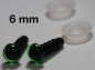 Preview: 1 Paar Sicherheitsaugen transparent durchgefärbt tiefgrün