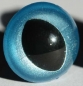 Preview: 1 Paar Katzenaugen Drachenaugen Sicherheitsaugen hellblau metallic